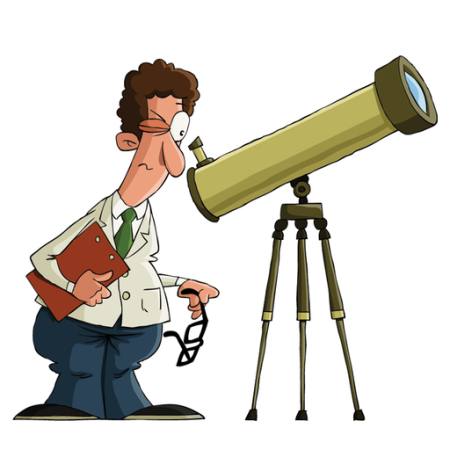 bir bilim adamı, dostum, objektif, teleskop, izle Dedmazay - Dreamstime