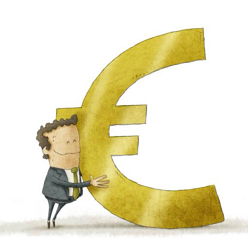 euro, adam, işareti, para Jrcasas