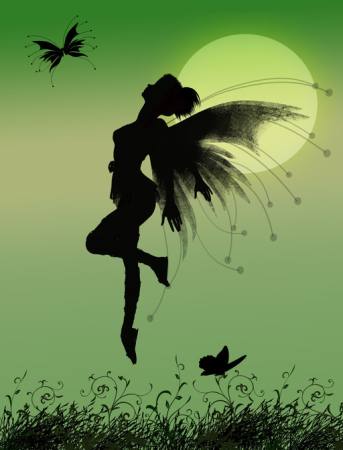 peri, yeşil, ay, sinek, kanatlar, kelebek Franciscah - Dreamstime