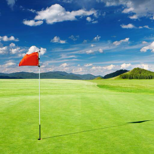 yeşil, tarla, bayrak, golf, gökyüzü, bulutlar Dmitry Pichugin (Dmitryp)