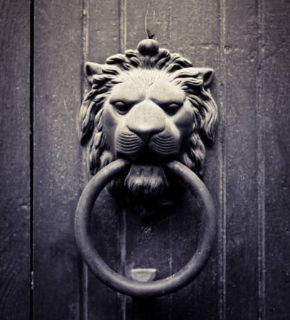 aslan, yüzük, ağız, kapı Mauro77photo - Dreamstime