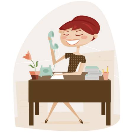 Öğretmen, kadın, telefon, çalışma masası, dosyalar, redhead Karola-eniko Kallai - Dreamstime