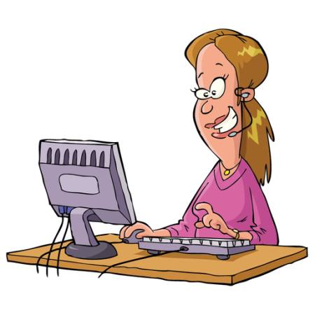 kadın, bilgisayar, konuşma, destek, yardım, klavye Dedmazay - Dreamstime