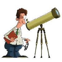 Pixwords Görüntü bir bilim adamı, dostum, objektif, teleskop, izle Dedmazay - Dreamstime