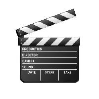 Pixwords Görüntü pansiyon, üretim, yönetmen, kamera, tarih, sahne, siyah, beyaz, almak Roberto1977 - Dreamstime