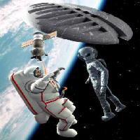 Pixwords Görüntü uzay, uzaylı, astronot, uydu, uzay gemisi, toprak, evren Luca Oleastri - Dreamstime
