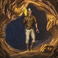 Pixwords Görüntü mağara, yangın, adam, Andreus - Dreamstime