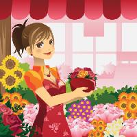 Pixwords Görüntü kadın, çiçek, shop, kırmızı, kız Artisticco Llc - Dreamstime