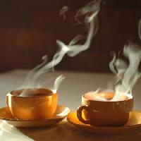 Pixwords Görüntü sıcak, kahve, kahve, duman, bardak Sergei Krasii - Dreamstime