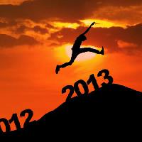 yıl, atlama, gökyüzü, adam, sıçrama, güneş, gün batımı, yeni yıl Ximagination - Dreamstime
