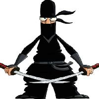 ninja, siyah, kılıç, kesim, göz,  Dedmazay - Dreamstime