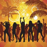 Parti, insanlar, dans, avuç içi, sarı Roman Dekan - Dreamstime