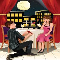 Pixwords Görüntü erkek, kadın, ay, akşam yemeği, lokanta, gece Artisticco Llc - Dreamstime