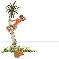 Pixwords Görüntü erkek, ada, mahsur, hindistan cevizi, palmiye ağacı, bak, deniz, okyanus Sylverarts - Dreamstime