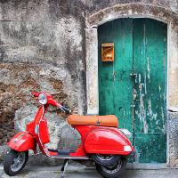 bisiklet, motor, motosiklet, kapı, posta 578foot - Dreamstime