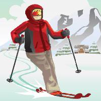 Kırmızı kayak, kış, kar, dağ, tatil,  Artisticco Llc - Dreamstime