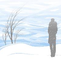 Pixwords Görüntü kış, kar, kişi, adam, blizzard, ağaç Akvdanil
