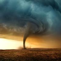 Pixwords Görüntü Mavi tornado, toprak, peyzaj, fırtına, Solarseven