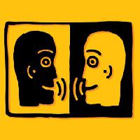Pixwords Görüntü insanları, erkek, konuşma, sarı, siyah konuşmak Robodread - Dreamstime